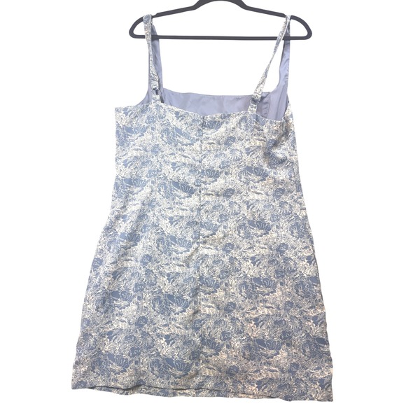 Lulus Women's Dress Exuberant Chicness Blue Floral‎ Sleeveless Mini Dress XL - Picture 6 of 12